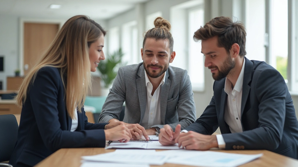 Профессиональная фотография группы разнообразных людей, работающих вместе над финансовым проектом в современном офисном пространстве