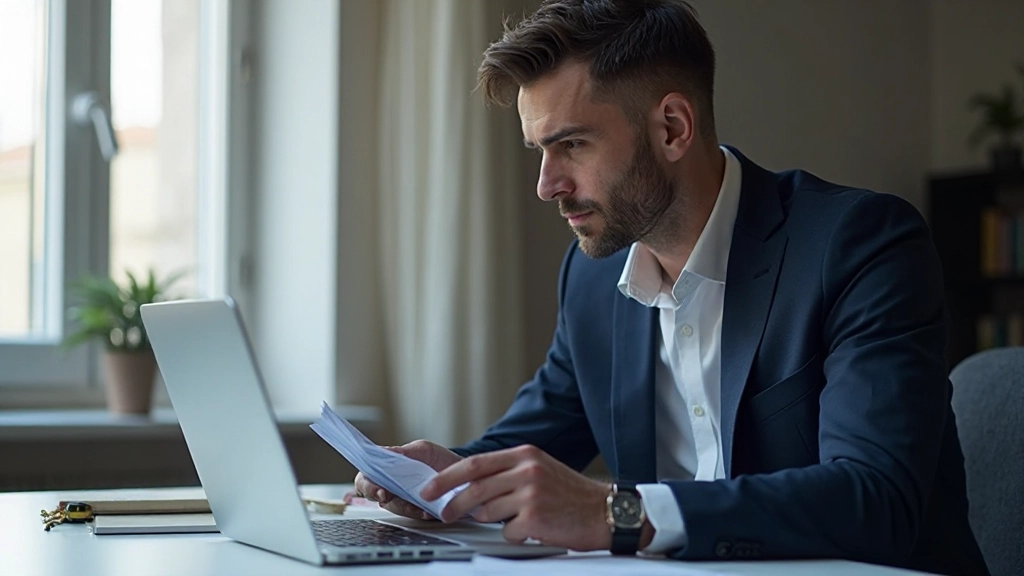 Профессиональный инвестор анализирует финансовые графики и портфель на современном офисном столе