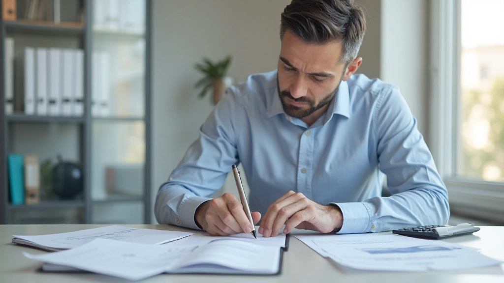 Планирование бюджета с документами и калькулятором на столе