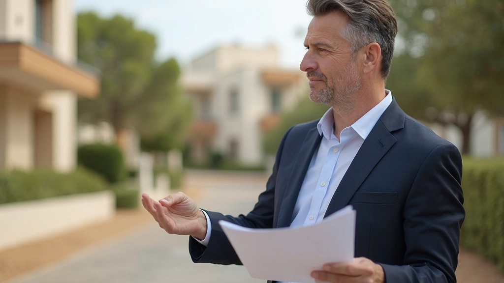 Специалист по недвижимости показывает объект инвестирования